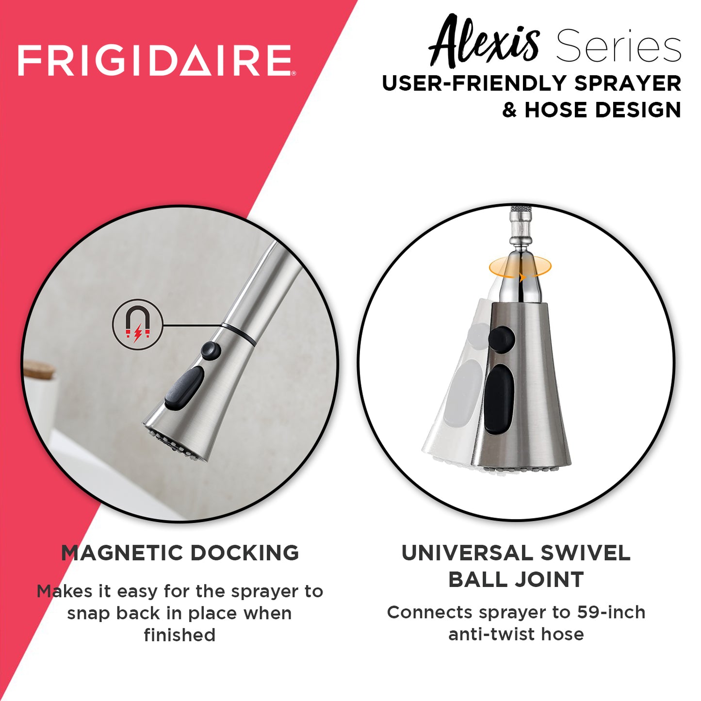 Frigidaire Alexis Single Handle Pull Down Kitchen Sink Faucet