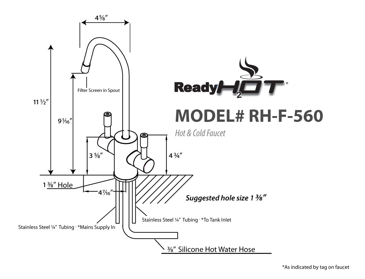 Brushed Nickel Hot & Cold Faucet