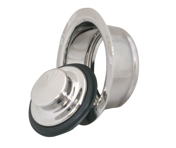 3-Bolt Flange/Stopper Polished Chrome