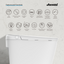 Jacuzzi toilet with features and functions listed on a gray background