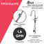 Quick connect hose - fast mounting system 1.8 GPM flow rate